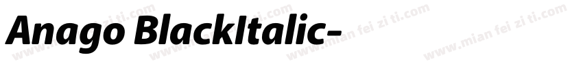 Anago BlackItalic字体转换